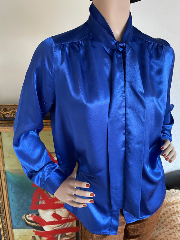 Koboltblå vintageskjorte