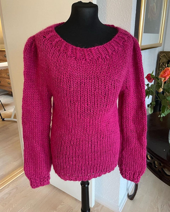 Pink uldsweater