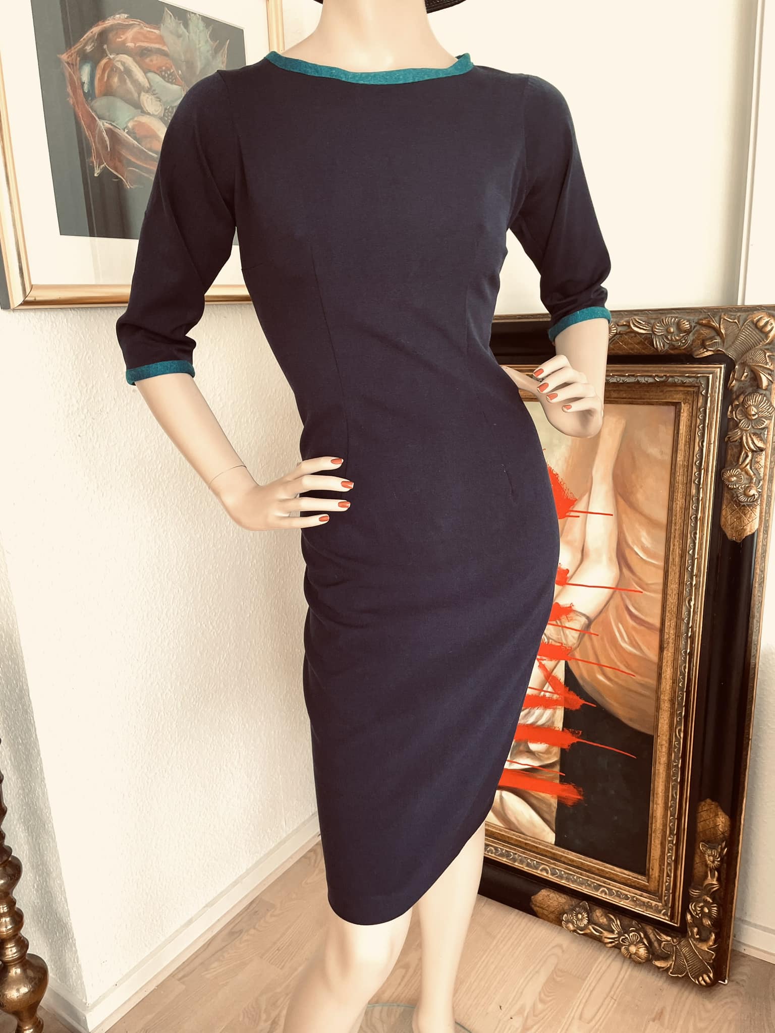 Business kjole - marineblå