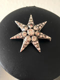 Vintagesølvbroche med rhinsten fra 1950