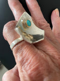 Stor håndlavet Designersølvring