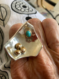 Stor håndlavet Designersølvring