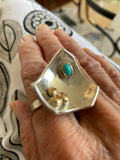 Stor håndlavet Designersølvring