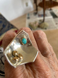 Stor håndlavet Designersølvring