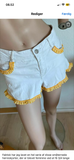 Hvide shorts med flæse
