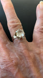 Vintagesølvring med bjergkrystal